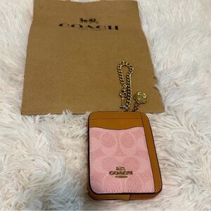 Coach Powder Pink Collection Zip Card Case